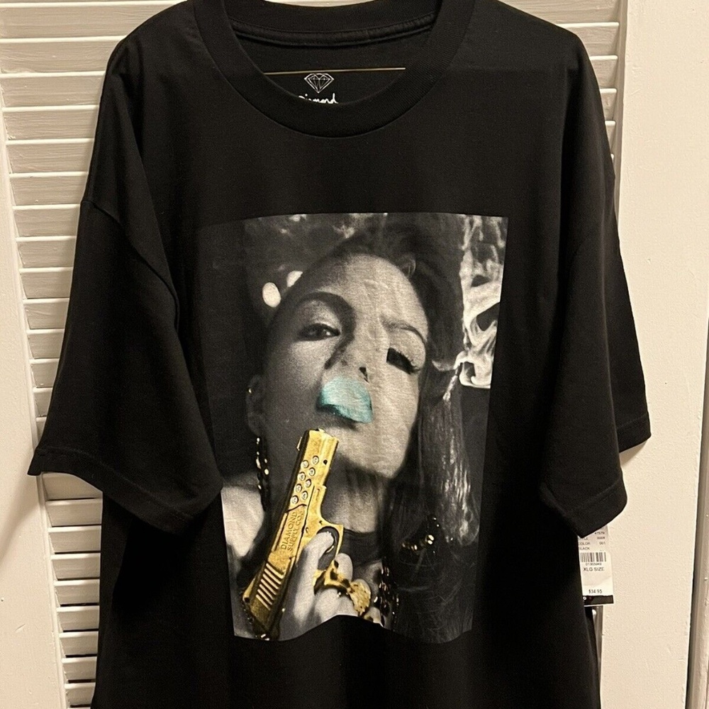 diamond supply co. cassie graphic tee Mens xl black vintage rare Collectors Item